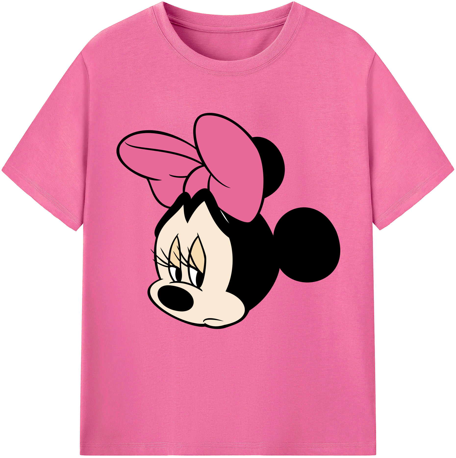 （画像用） ミッキーマウス Mickey Mouse レディースカジュアルプリントTシャツ（綿100％）